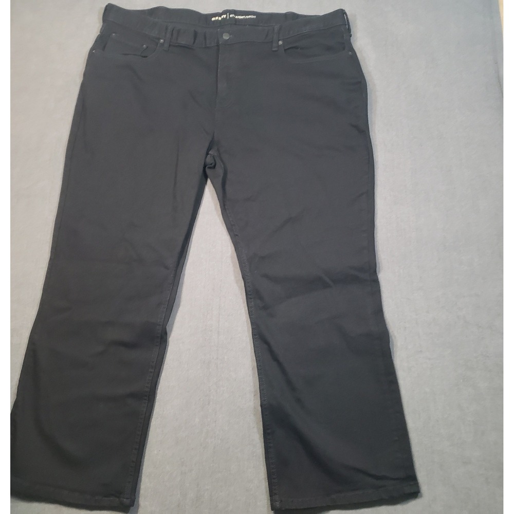 Old Navy Straight Pants Mens 44x30 Black Rinse Stretch Cotton Blend 709600-00